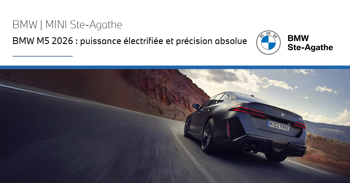 BMW M5 2026 : puissance électrifiée et précision absolue