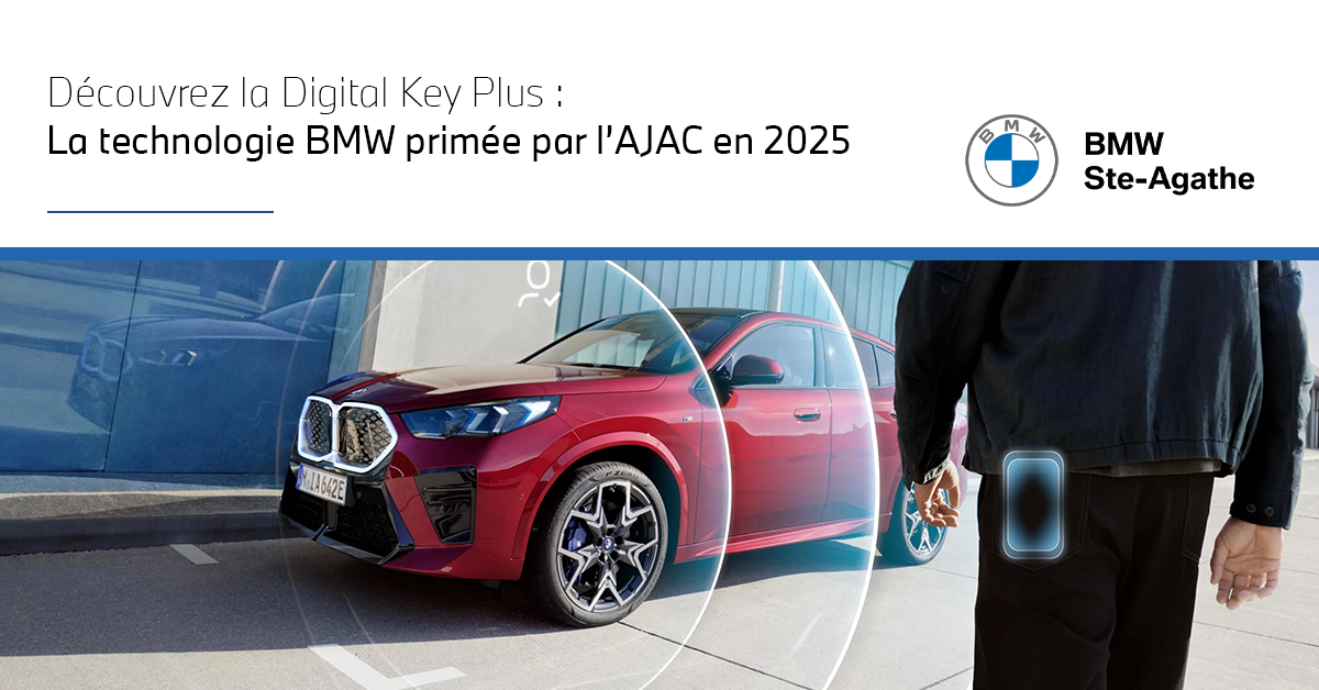 BMW Ste-Agathe vous présente la Digital Key Plus : la technologie BMW primée par l’AJAC en 2025