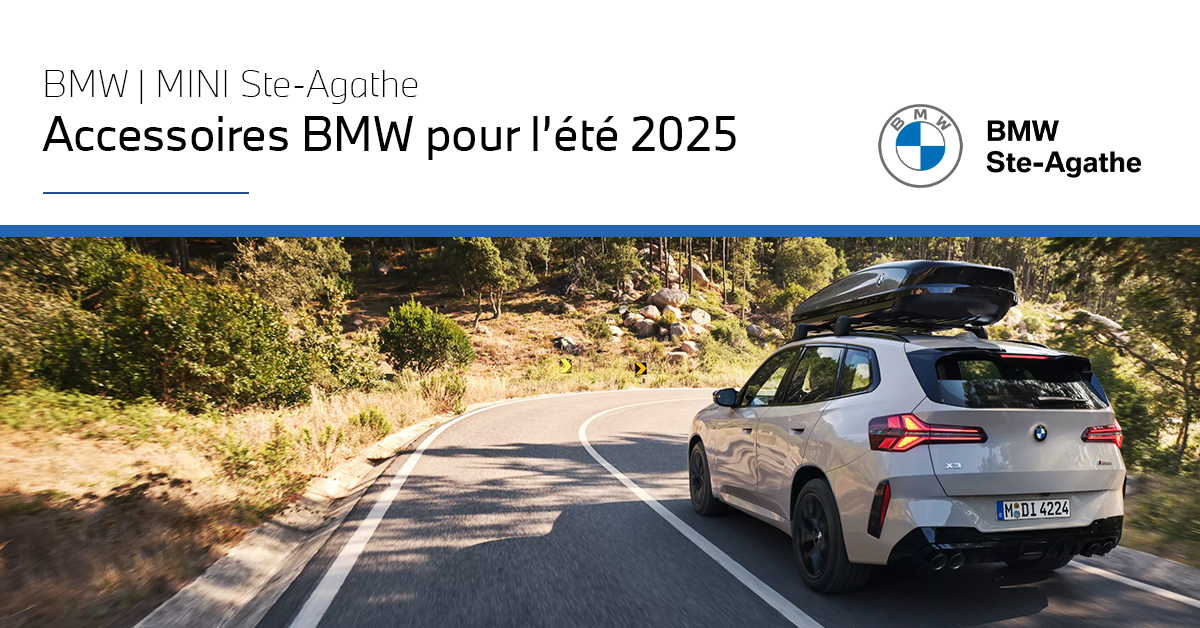 Accessoires BMW pour l’été 2025 chez BMW – MINI Ste‑Agathe