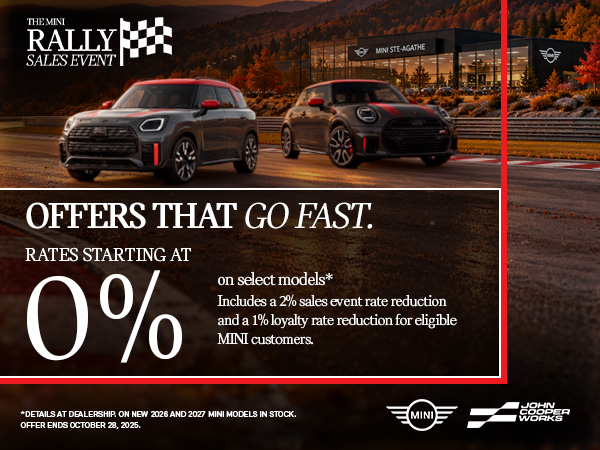 Banner for THE MINI RALLY SALES EVENT