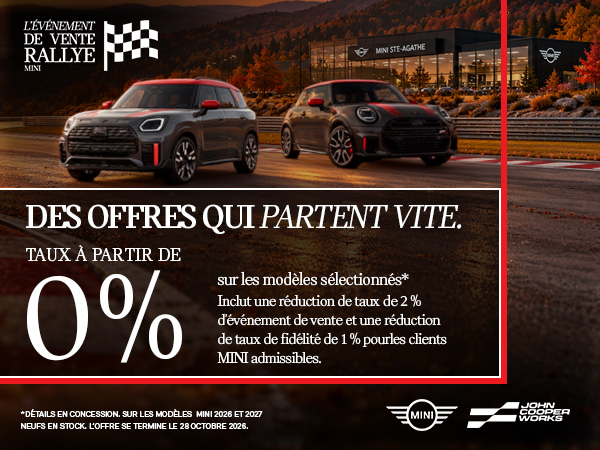 L’ÉVÉNEMENT DE VENTE RALLYE MINI