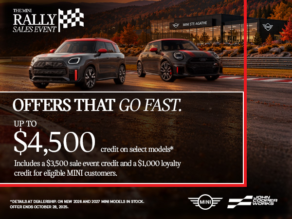 Banner for THE MINI RALLY SALES EVENT