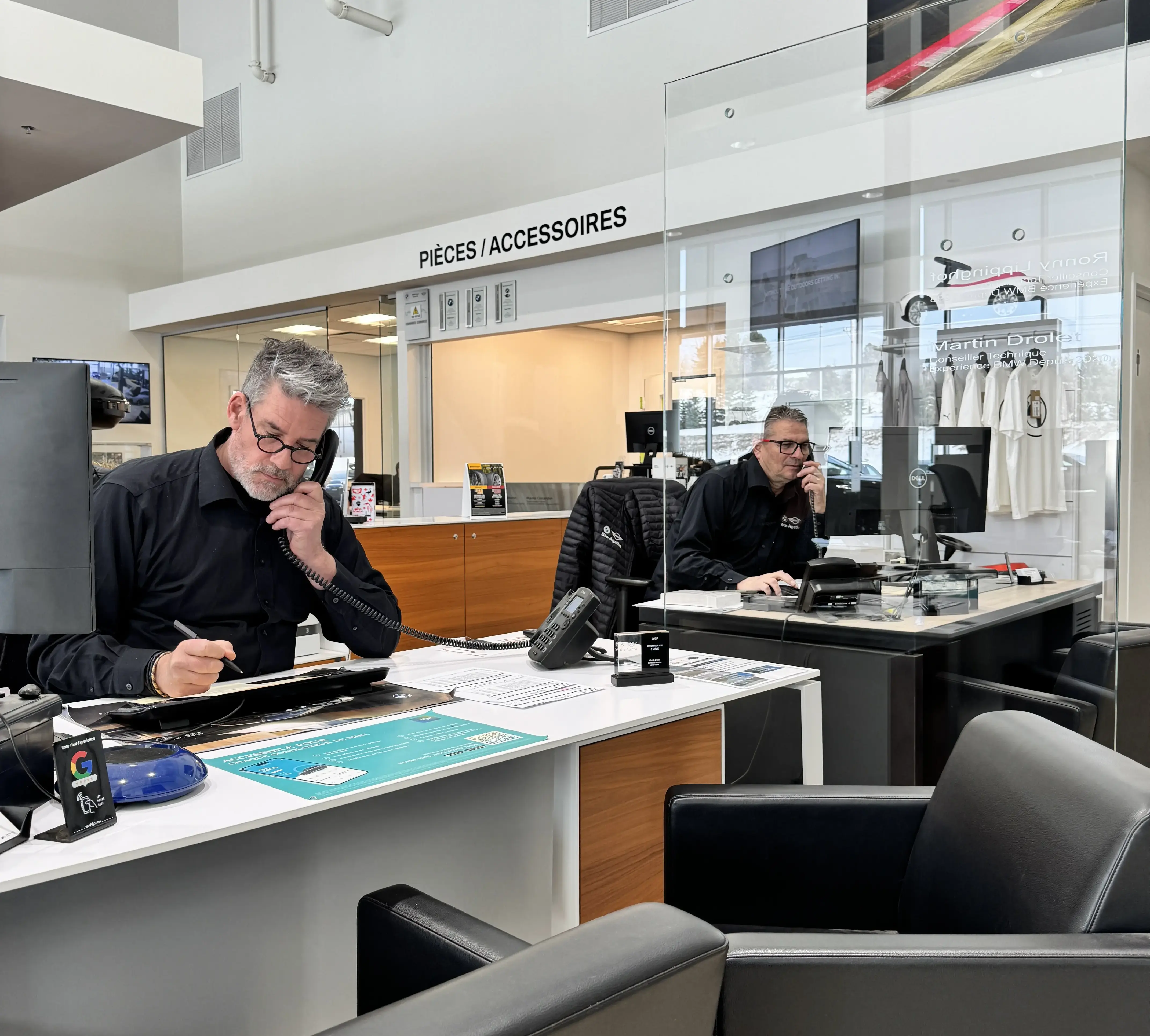 Le département des pièces et accessoires BMW Ste-Agathe.