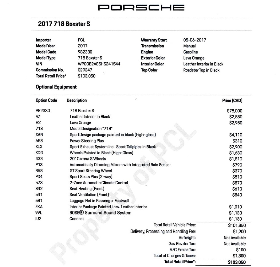 2017 Porsche 718 Boxster - Image 4